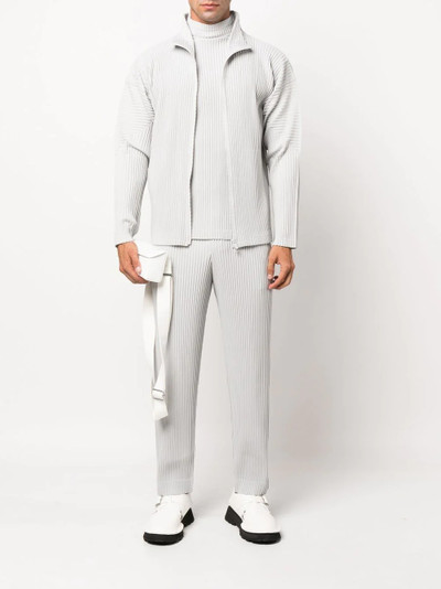 ISSEY MIYAKE straight-leg plissé trousers outlook