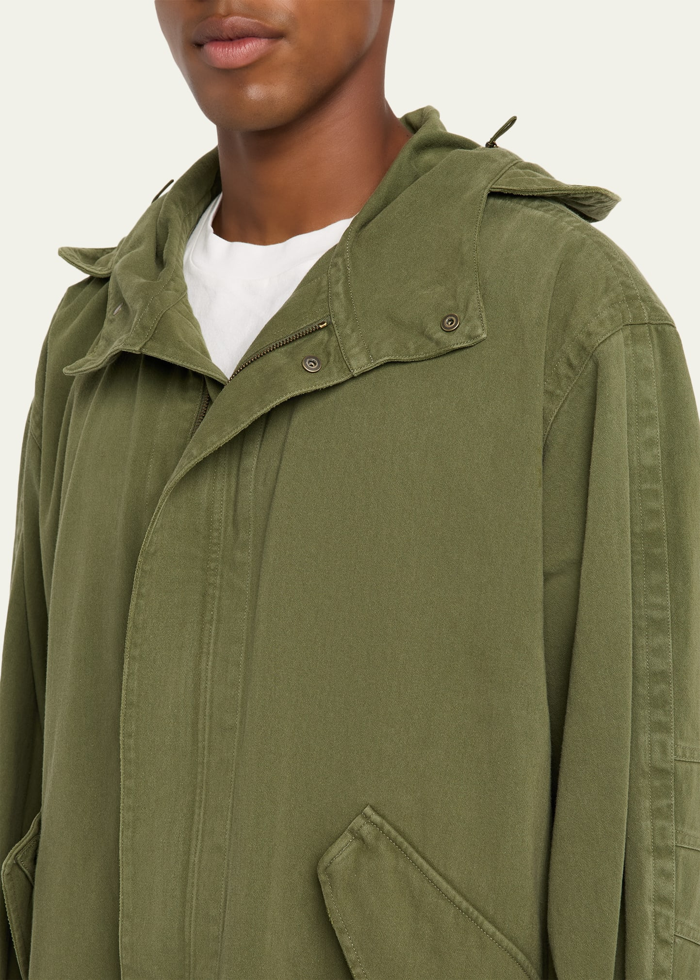 Men's Kemet Washed Cotton Fishtail Parka Jacket - 5