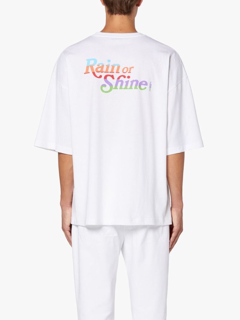 RAIN OR SHINE WHITE COTTON DROP SHOULDER T-SHIRT | GJM-216 4