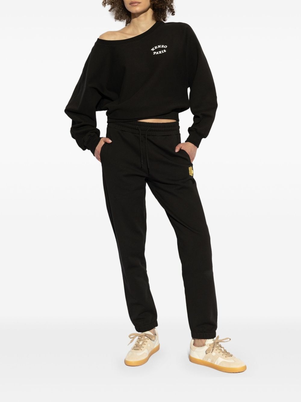 logo cotton track pants - 2