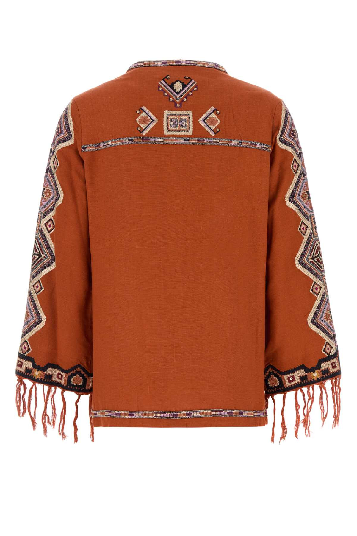 Isabel Marant Women Orange Silk Zelda Blouse - 2