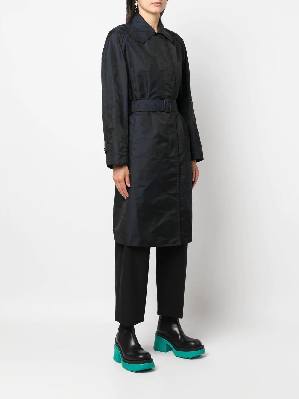 belted trench coat - 3