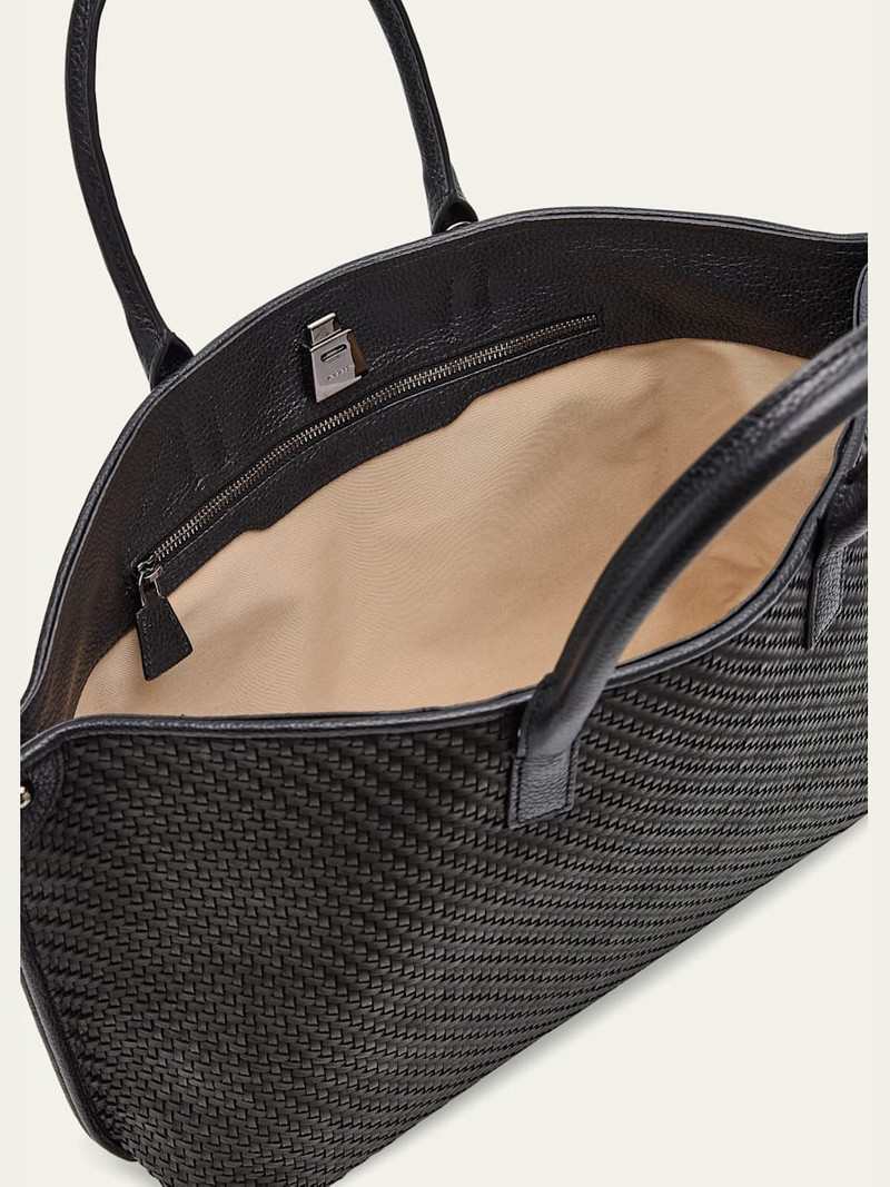 Ai Small Plaid Braided Top-Handle Bag 4