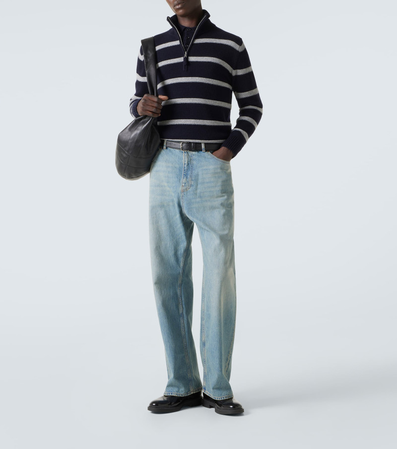 Allude Wool and cashmere half-zip sweater outlook