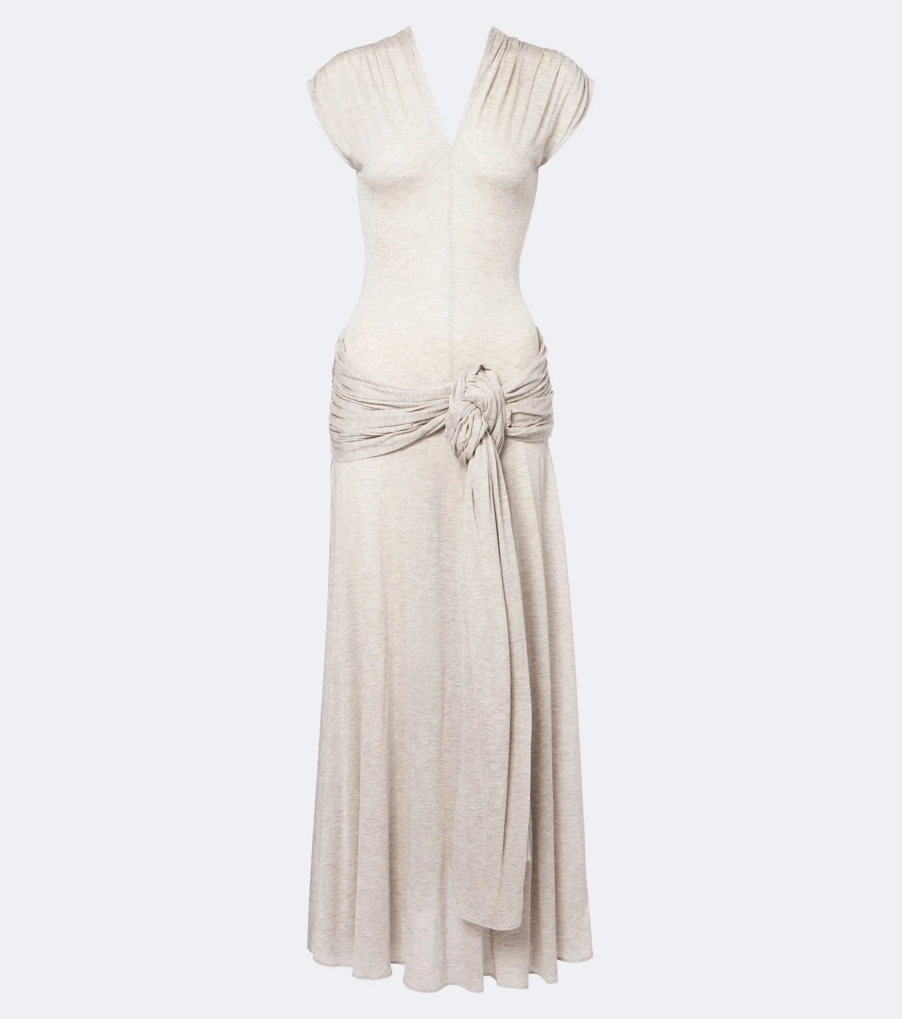 Draped jersey midi dress - 1