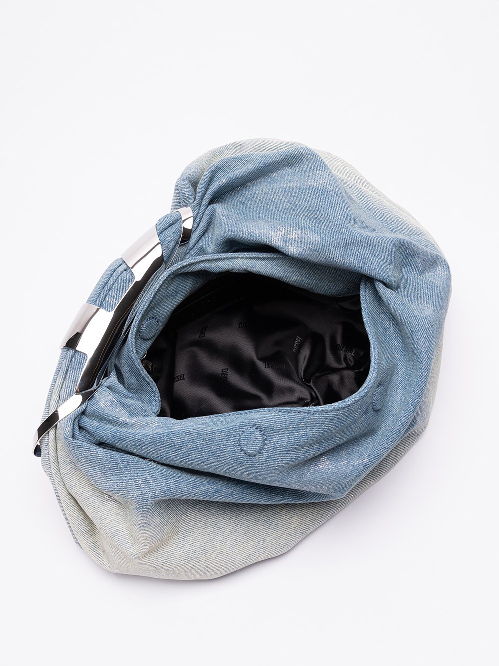 `Grab-D` Small Denim Hobo Bag - 6