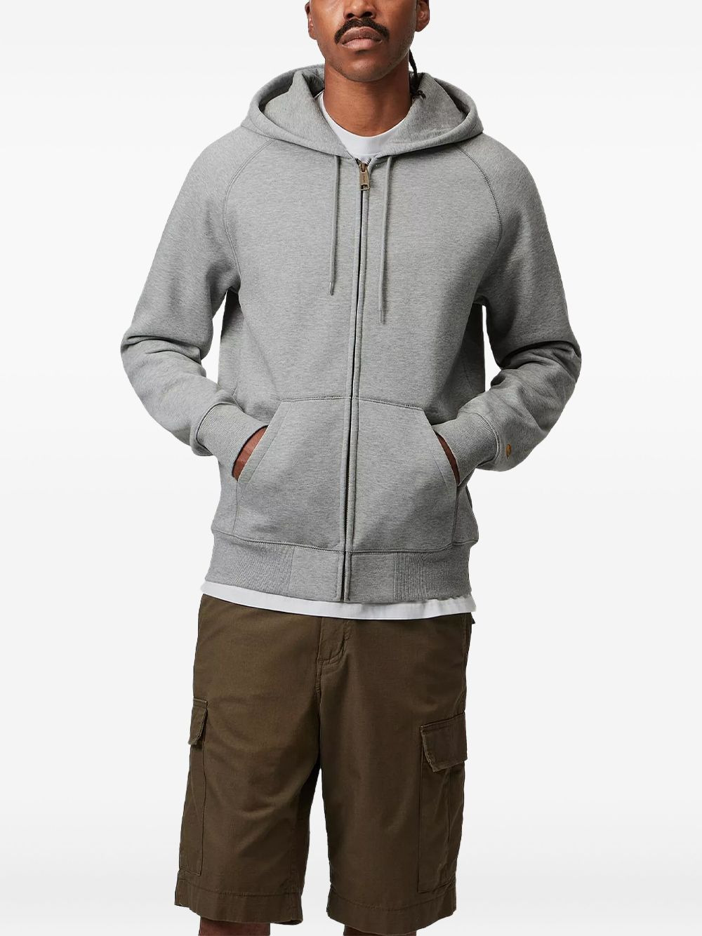 hooded zip-up jacket - 3