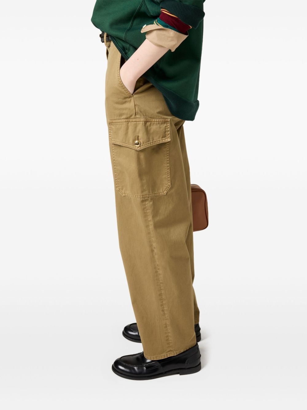 garment-dyed cotton trousers - 4