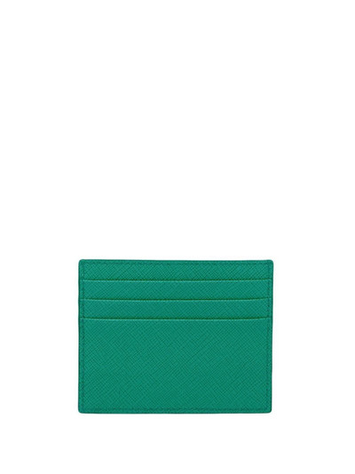 Prada triangle-logo leather cardholder outlook