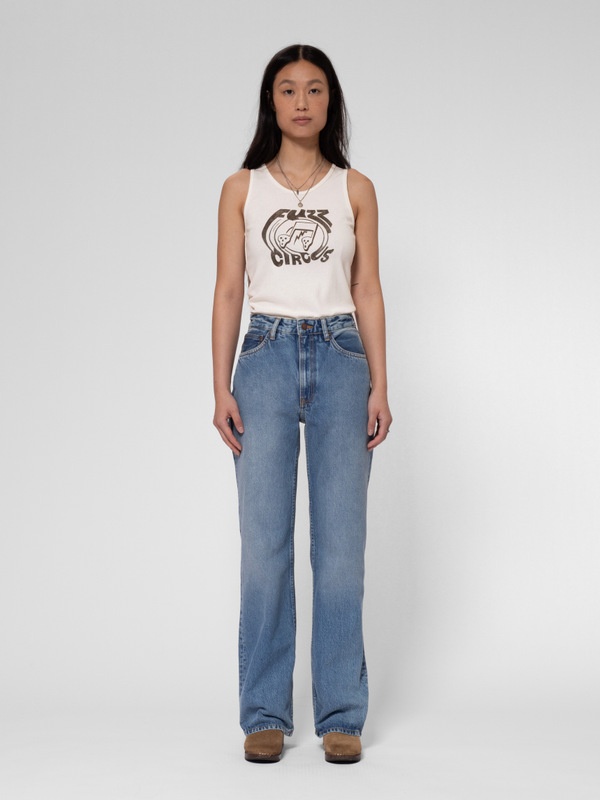 Elsie Fuzz Circus Tank Top Offwhite - 2