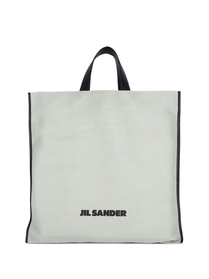 large leather-trimmed tote bag 1