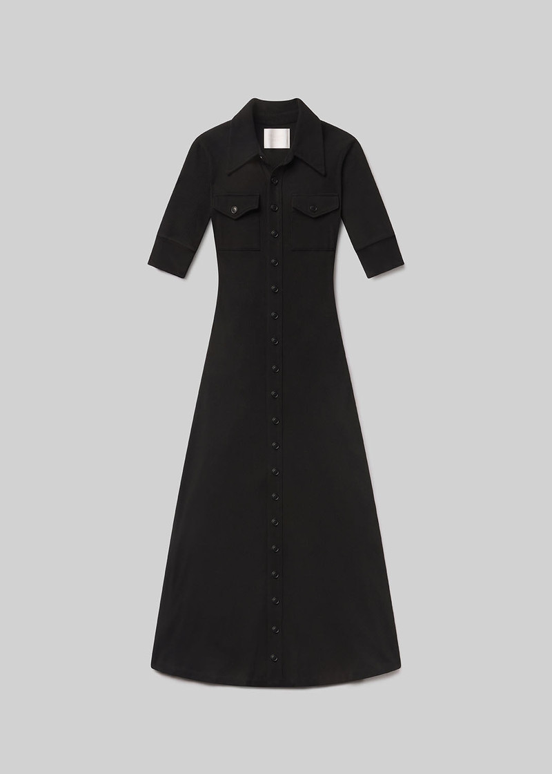 Amina Polo Dress In Black 1