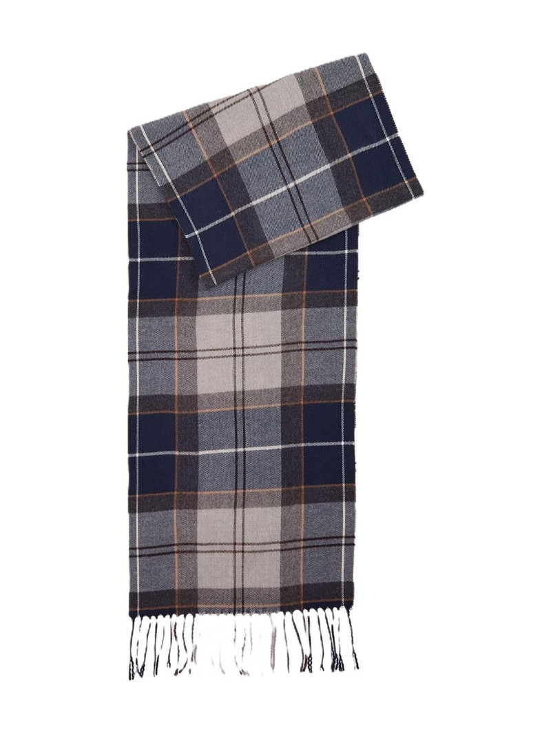 Barbour tartan-fringed scarf outlook