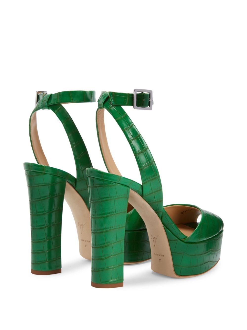 Betty 120mm crocodile-print sandals - 3