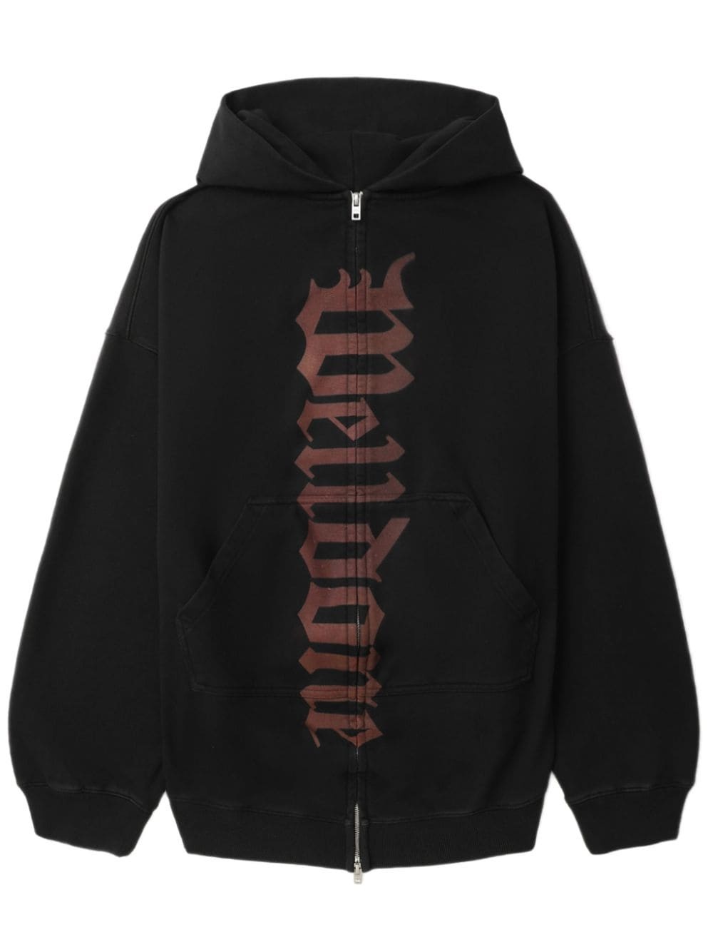 logo-print zipped hoodie - 2