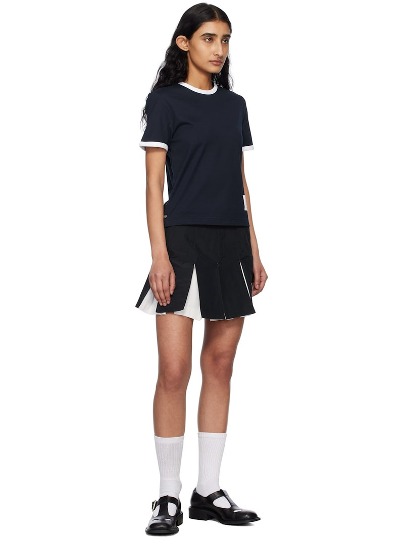 Thom Browne Navy RWB-Stripe Logo-Patch T-shirt outlook