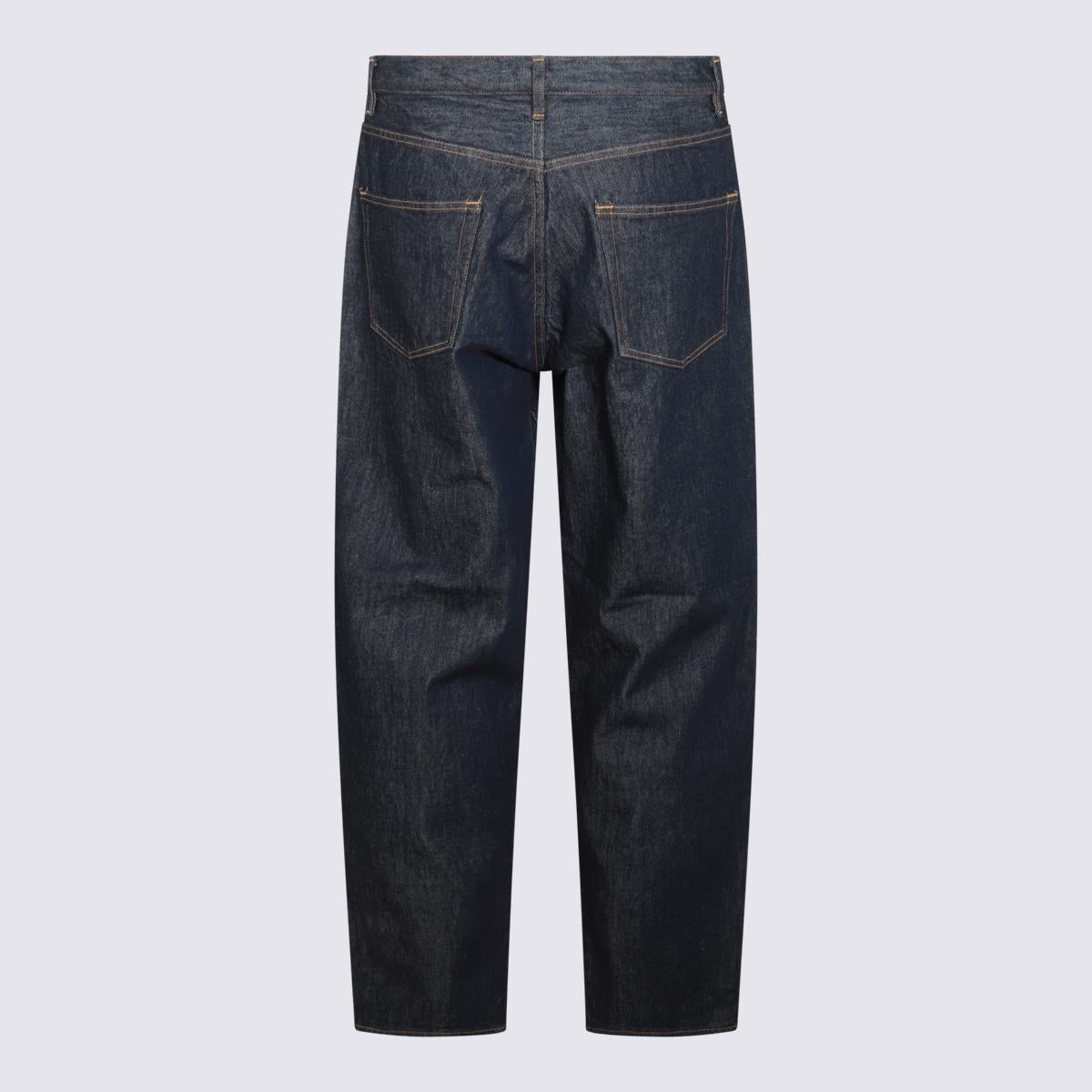 Auralee Dark Indigo Blue Cotton Jeans - 2