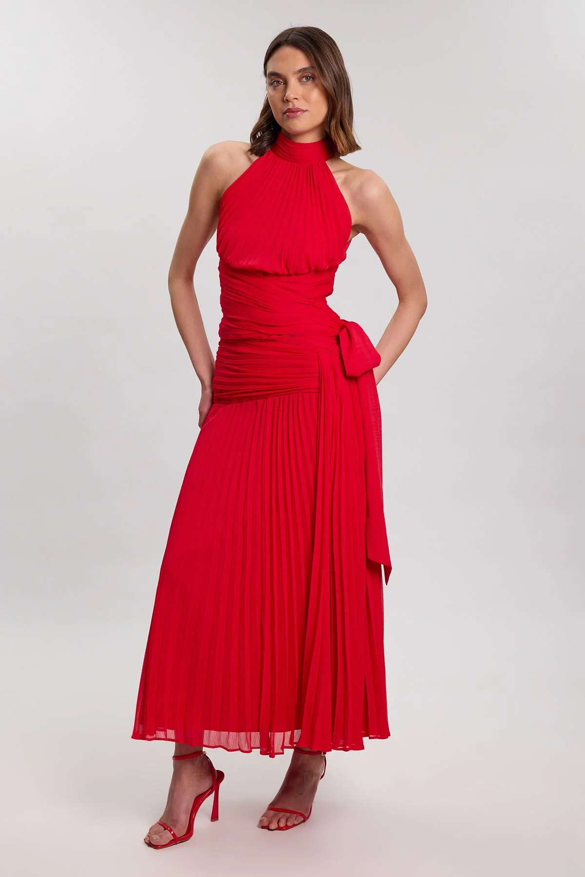 Crinkle Chiffon Woven Maxi Skirt - 1