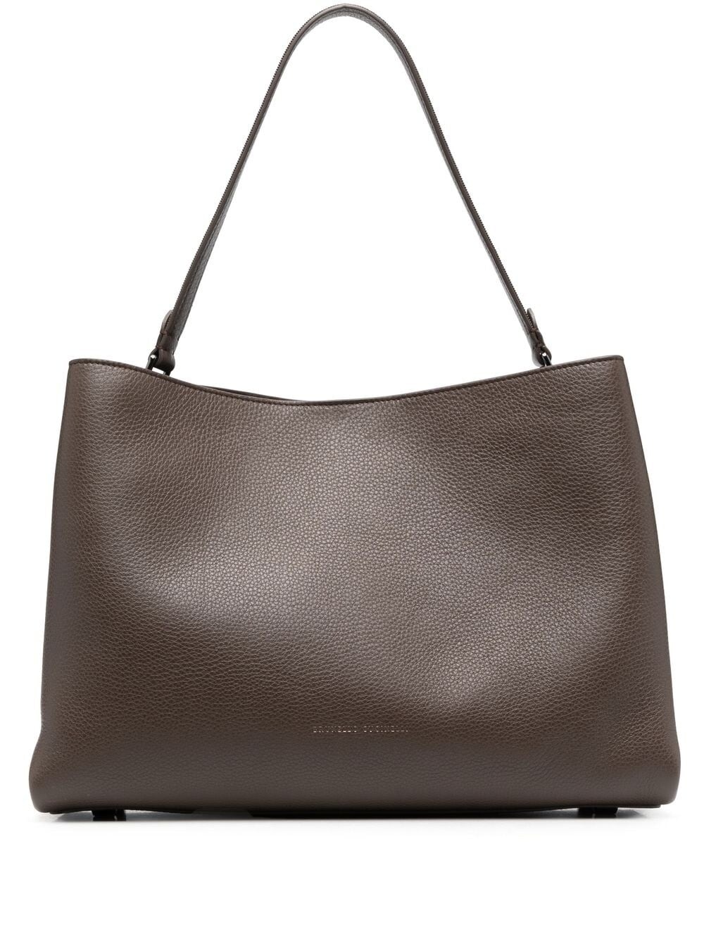 grained-leather tote bag - 1