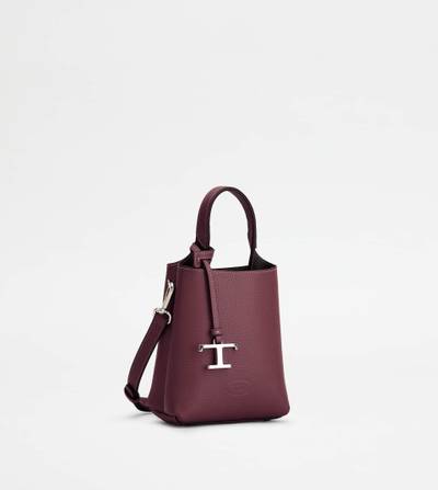 Tod's TOD'S MICRO BAG IN LEATHER - BLACK, RED outlook