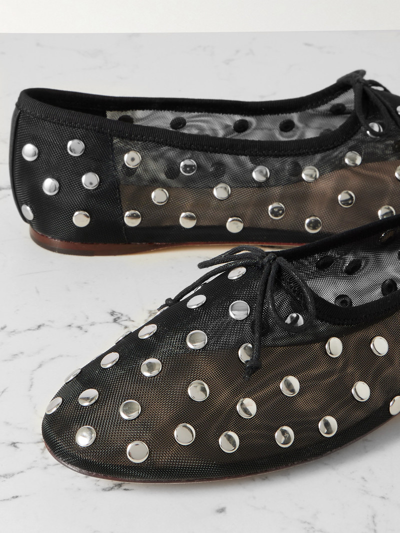Landon Studded Mesh Ballet Flats 4
