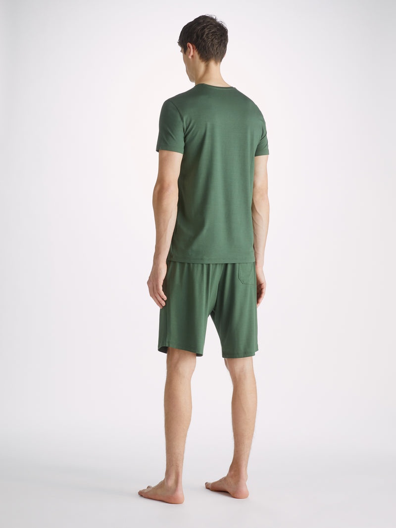 Men's Lounge Shorts Basel Micro Modal Stretch Hunter Green - 4