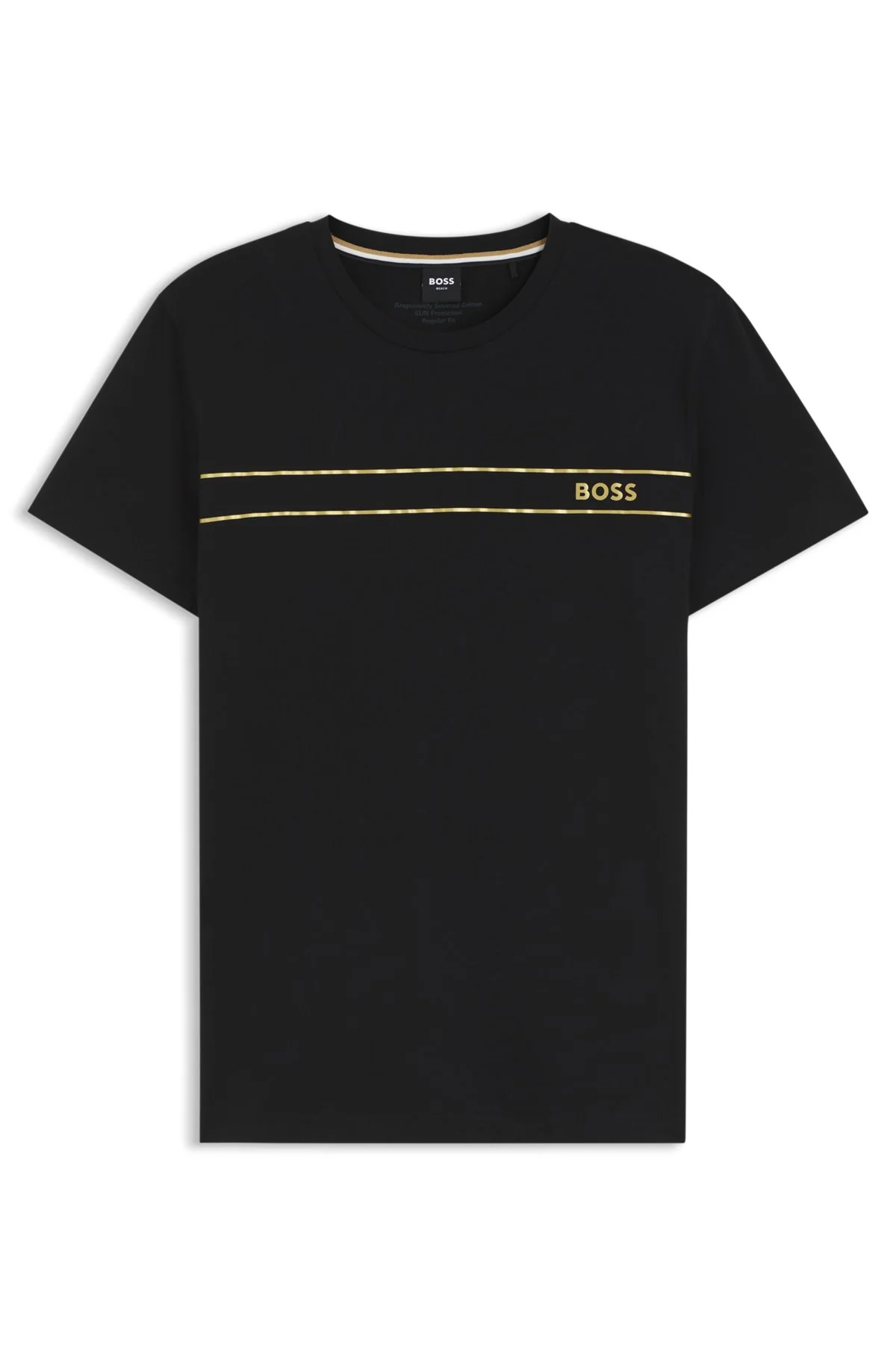 LOGO BEACH T-SHIRT IN COTTON WITH UV PROTECTION - 1