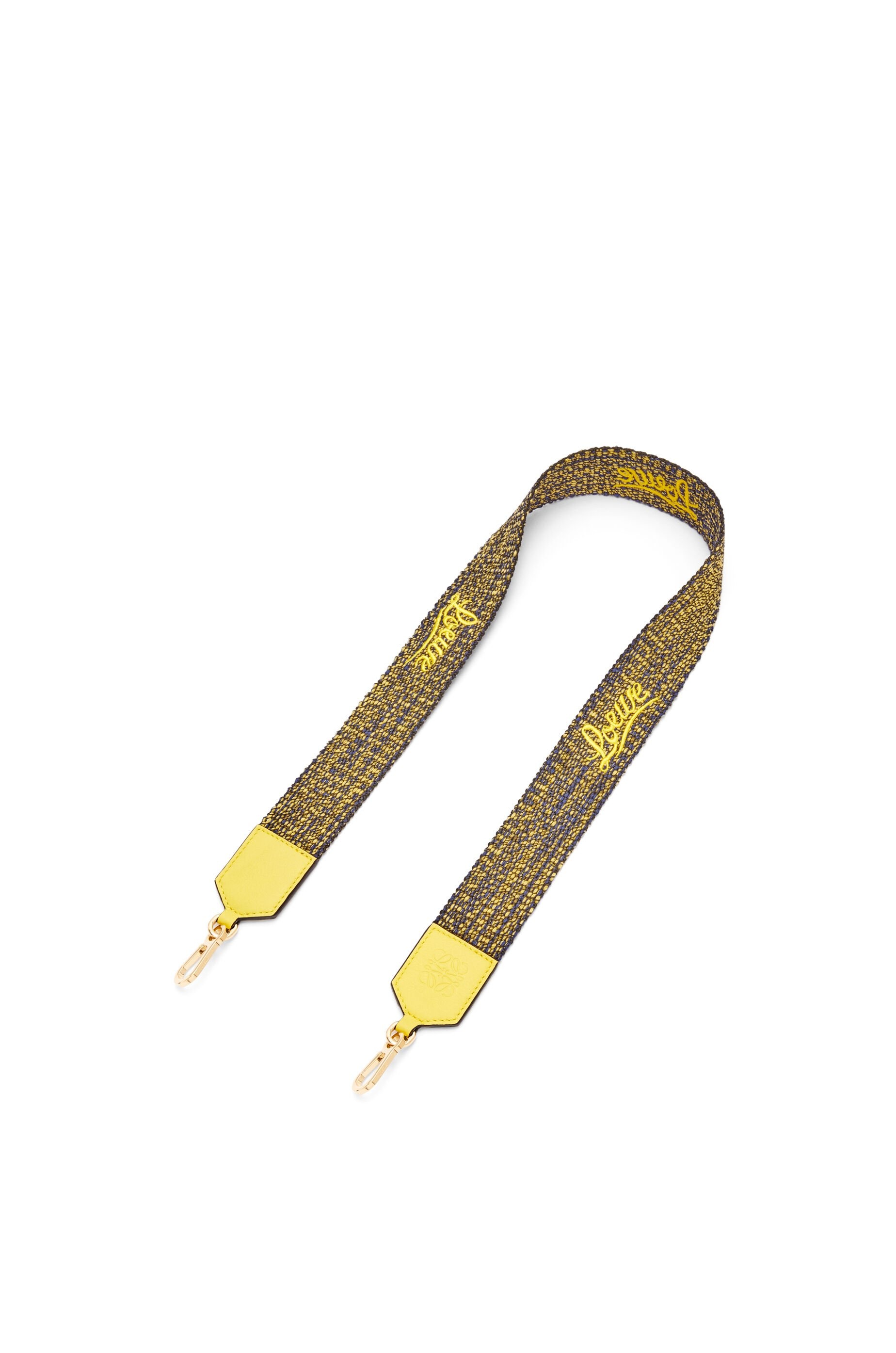 Melange strap in cotton and calfskin - 1