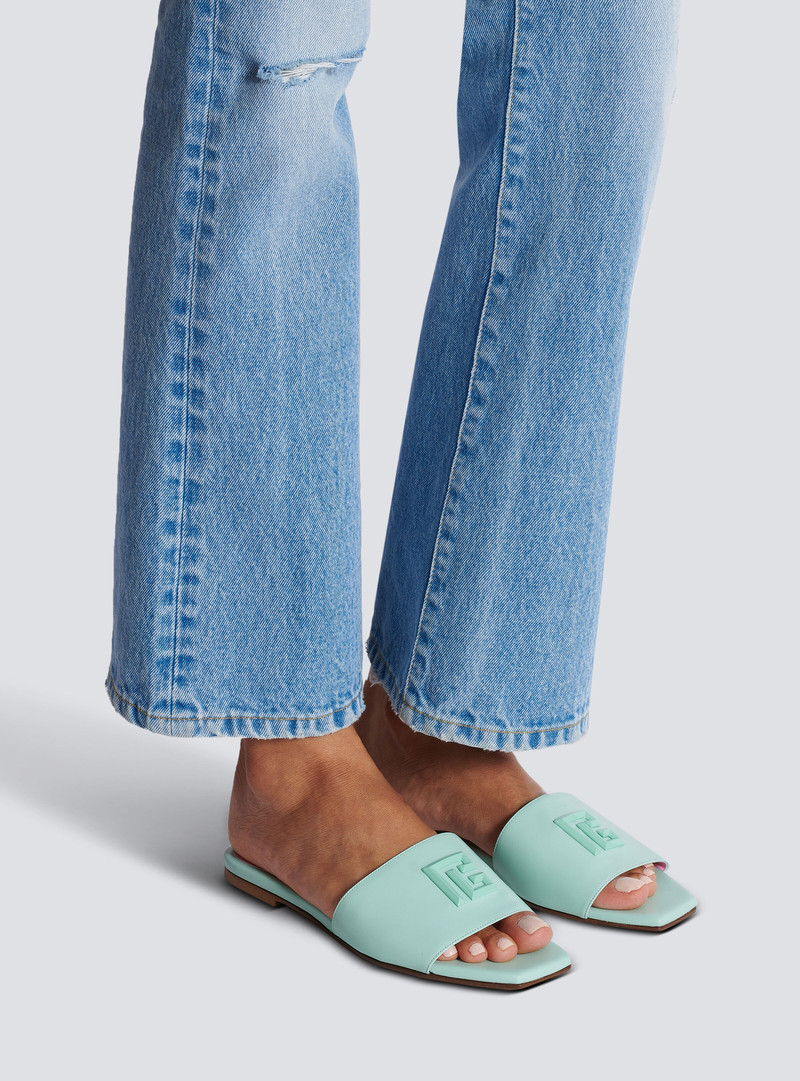 Balmain Dafne PB mules in calfskin outlook