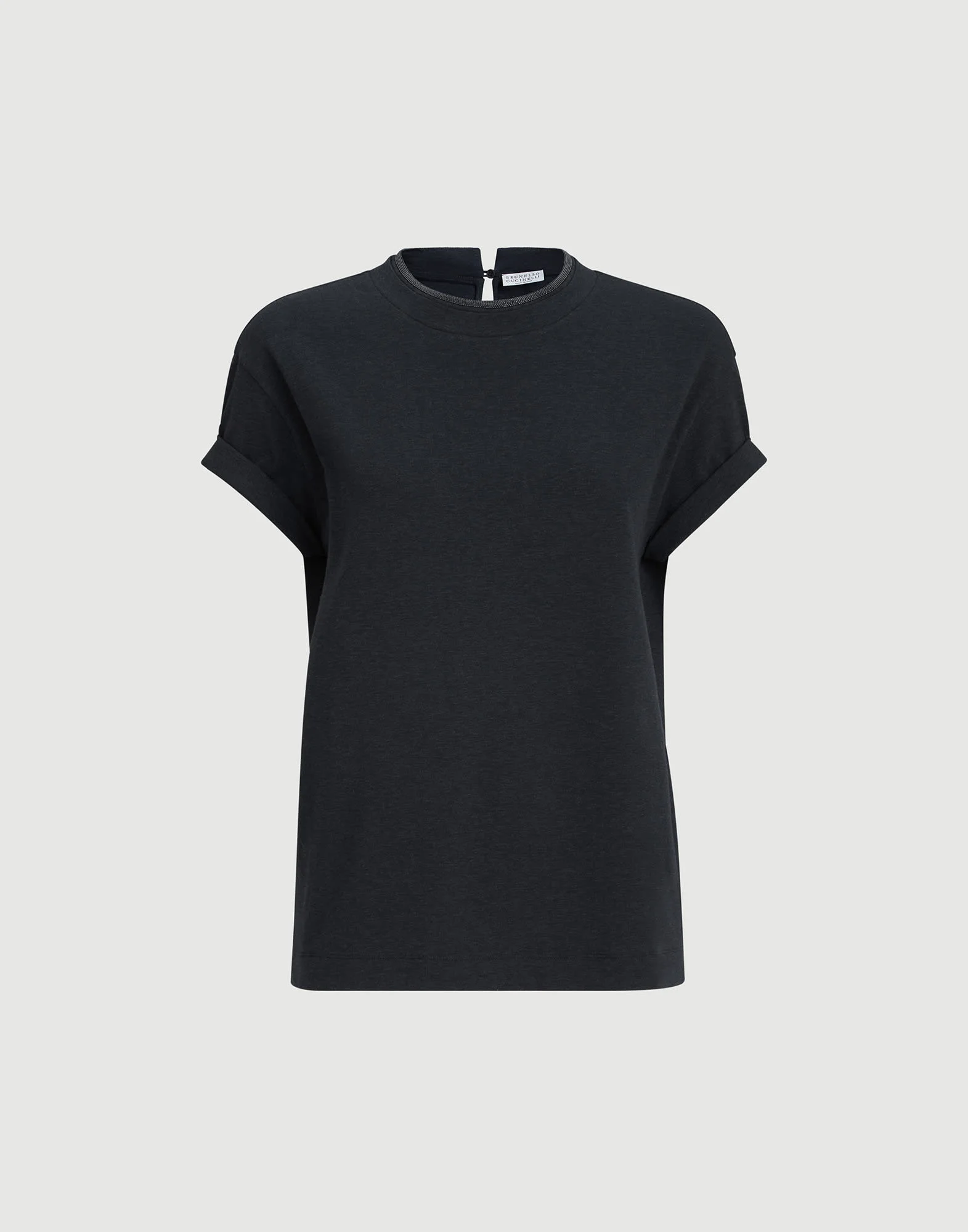 Stretch cotton jersey t-shirt with monili - 1