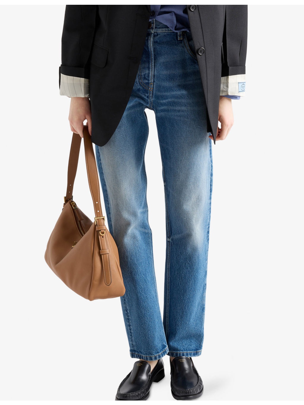 Wash-Effect Straight-Leg Denim Jeans - 3