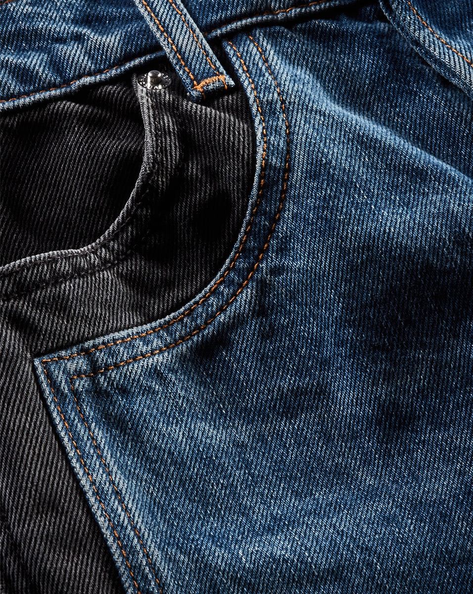 TAYLOR TWO-TONE WIDE-LEG JEAN - 5