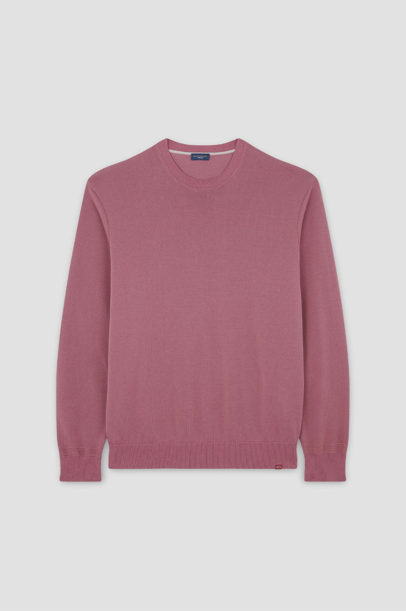 CREWNECK SWEATER IN FRESH COTTON - 1