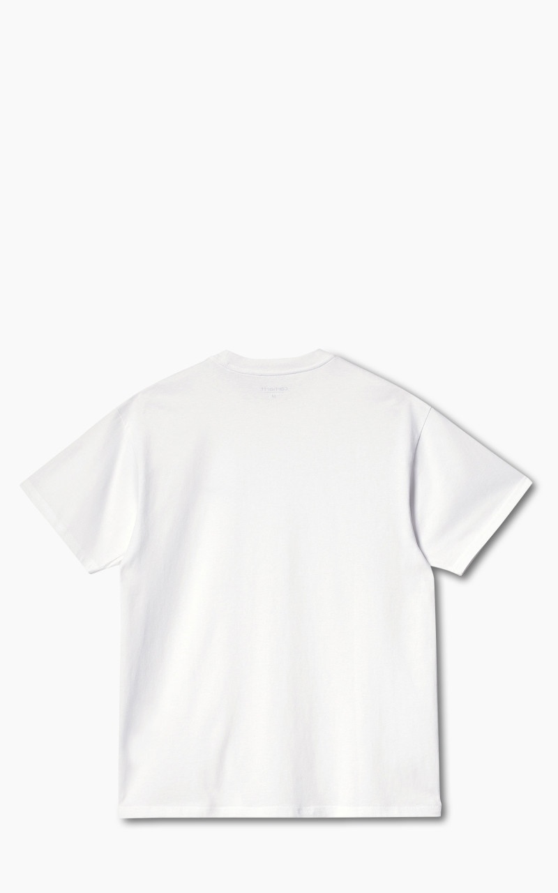 S/S SCRIPT EMBROIDERY T-SHIRT WHITE/BLACK - 3