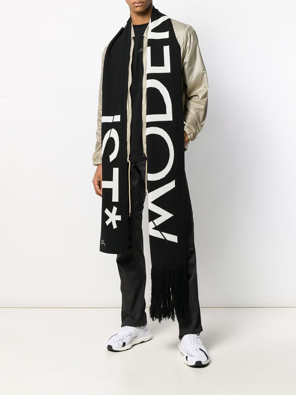 oversized logo scarf - 2