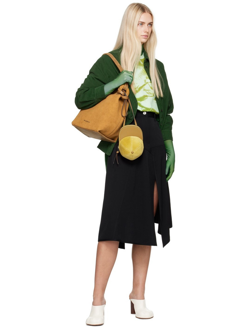 JW Anderson Black Patchwork A-Line Midi Skirt outlook