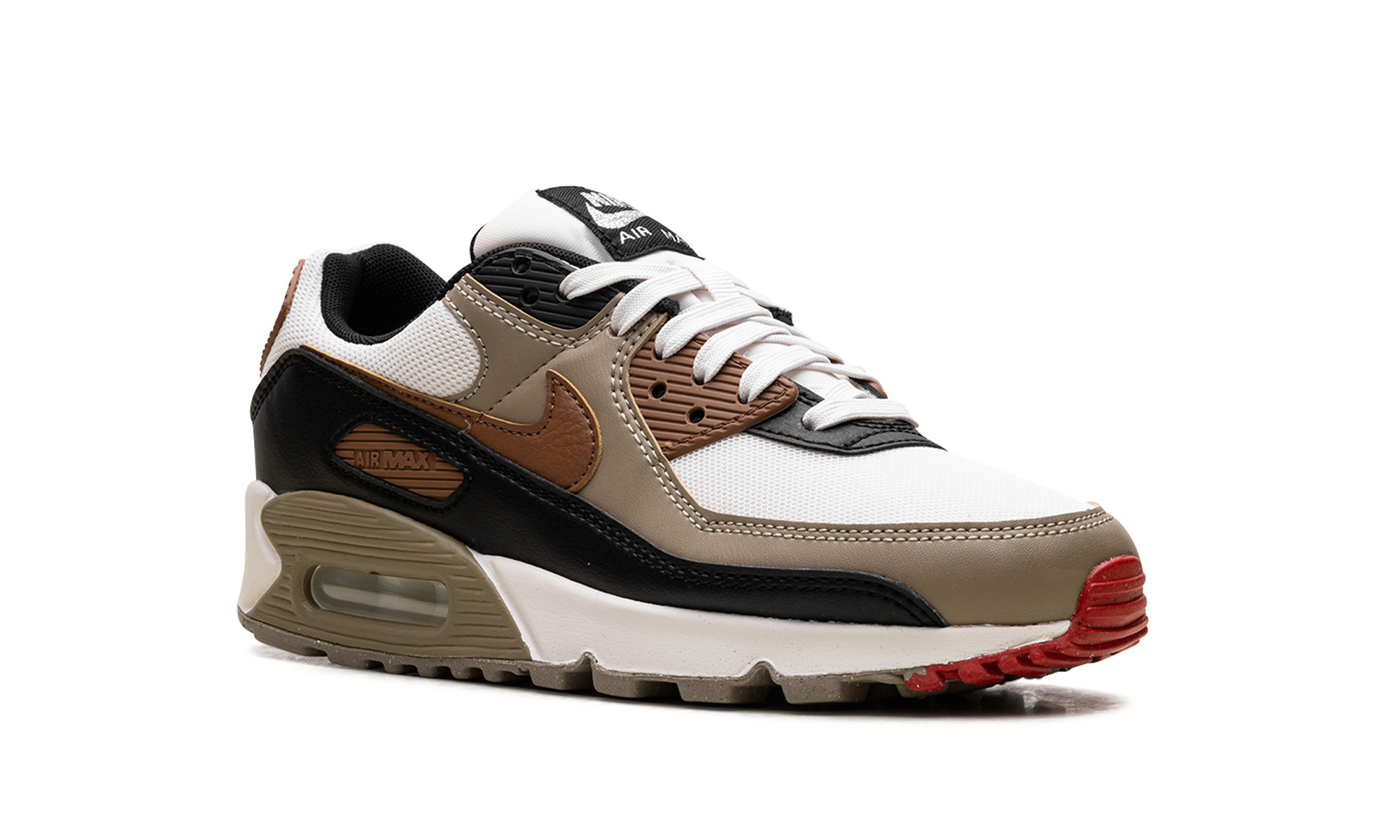 Air Max 90 WMNS "Phantom Black Fire Red Light British Tan" - 7