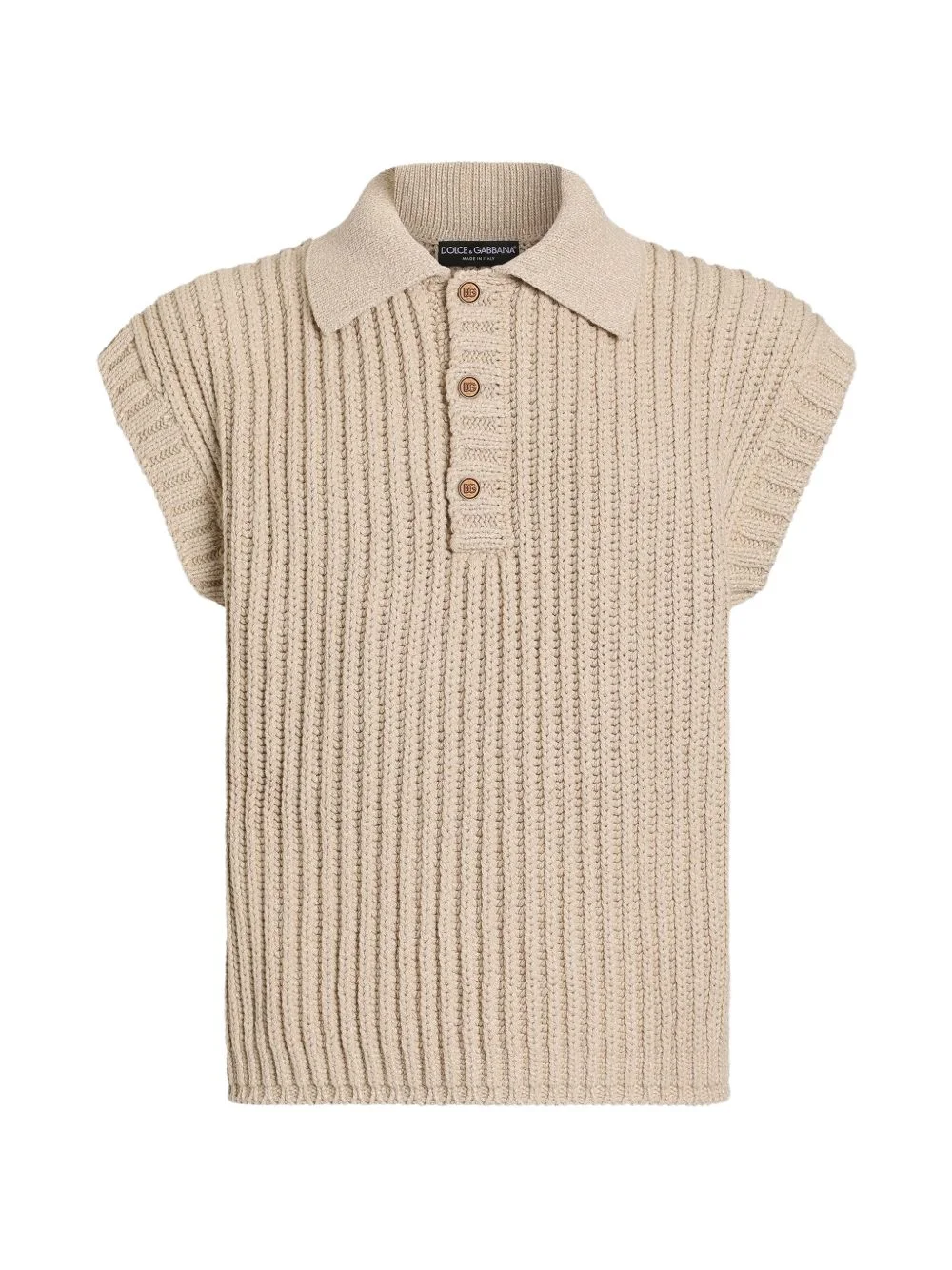 English rib knit polo shirt - 1