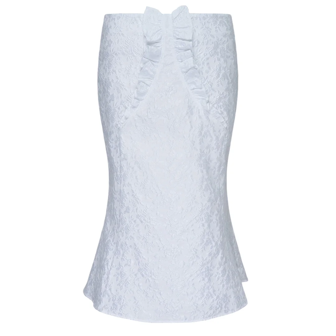 Ruffled Lace Mermaid Skirt - 1