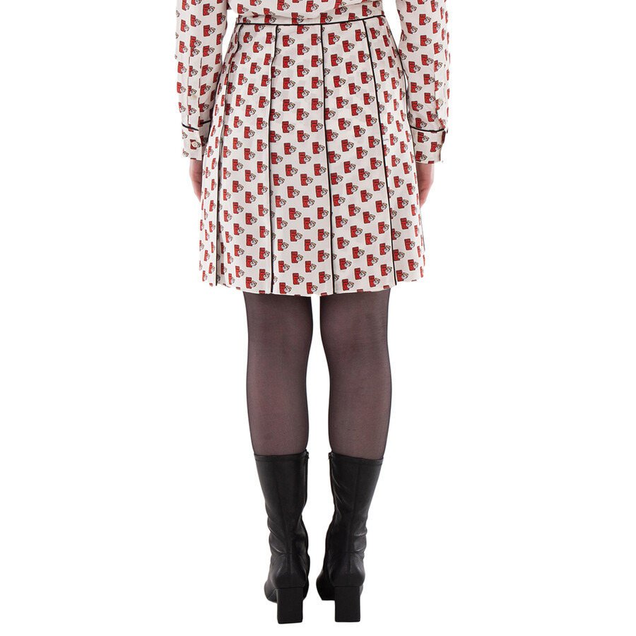 Burberry Postbox Pleated Silk Skirt - 3