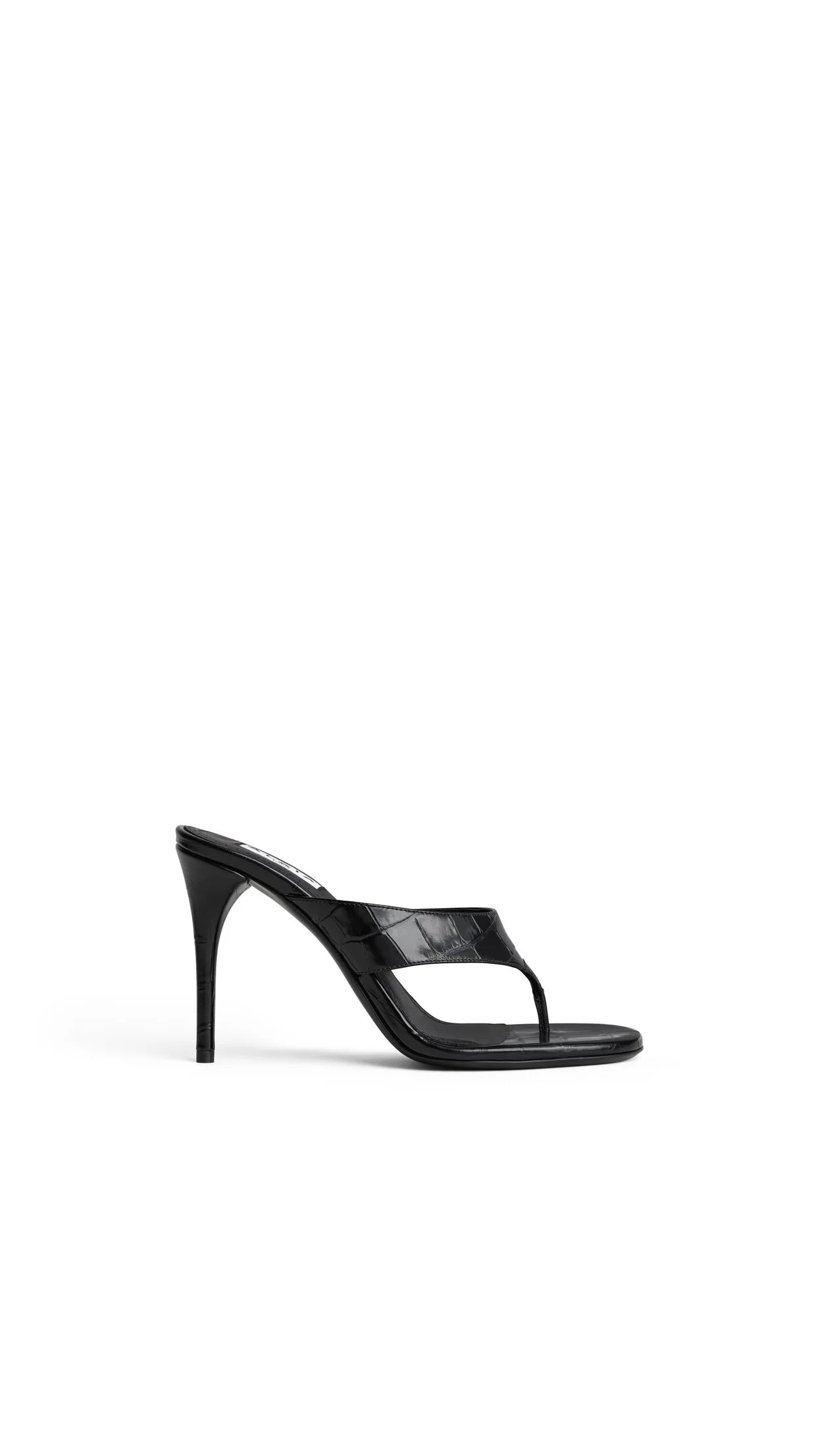 MULES TONG IN CROCODILE EMBOSSED CALFSKIN - 1