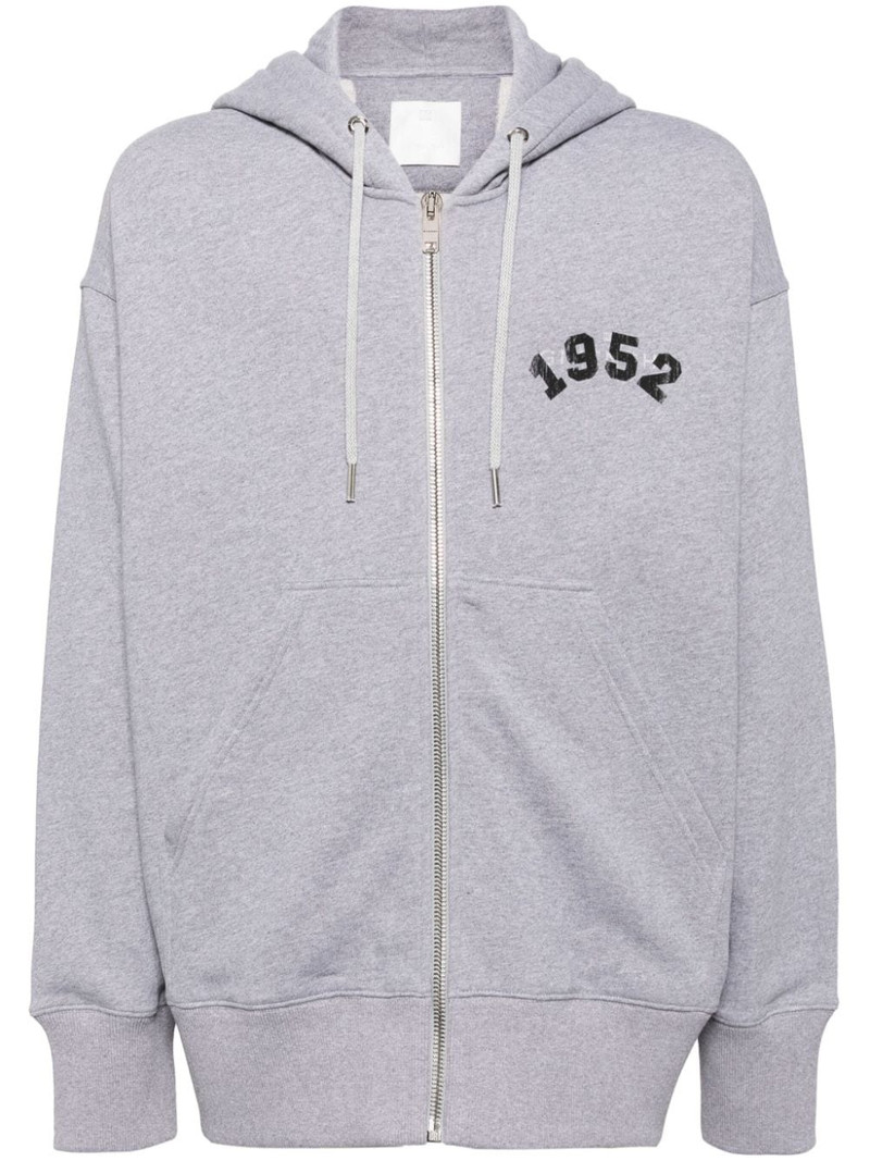 graphic-print jersey hooded jacket 1