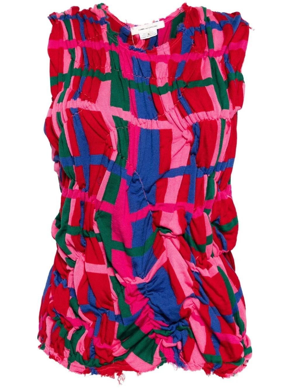 knitted asymmetric design vest - 1