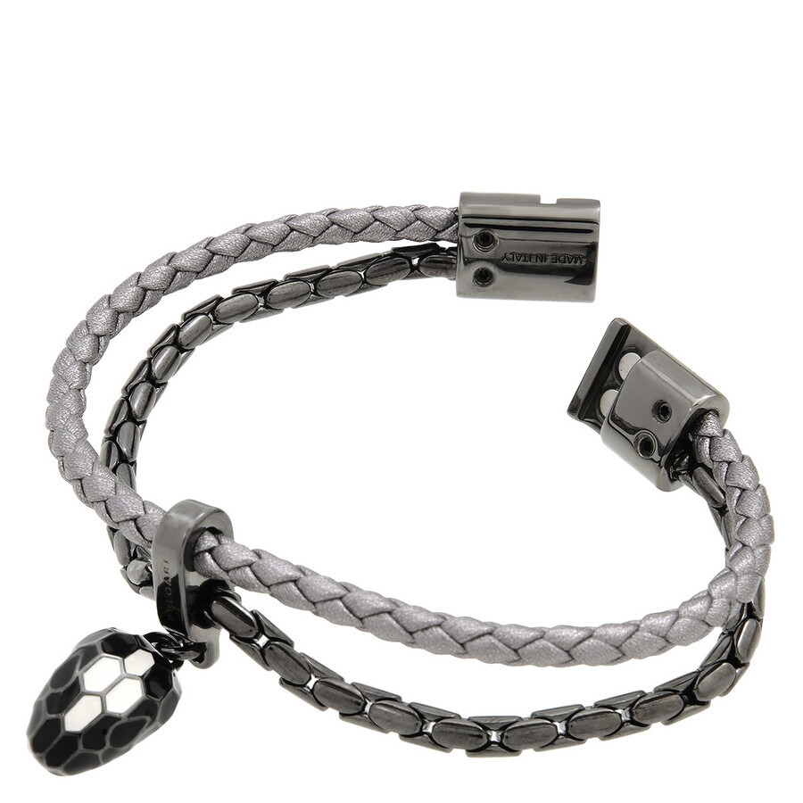 Bvlgari Serpenti Forever Leather Bracelet, Size Medium - 3