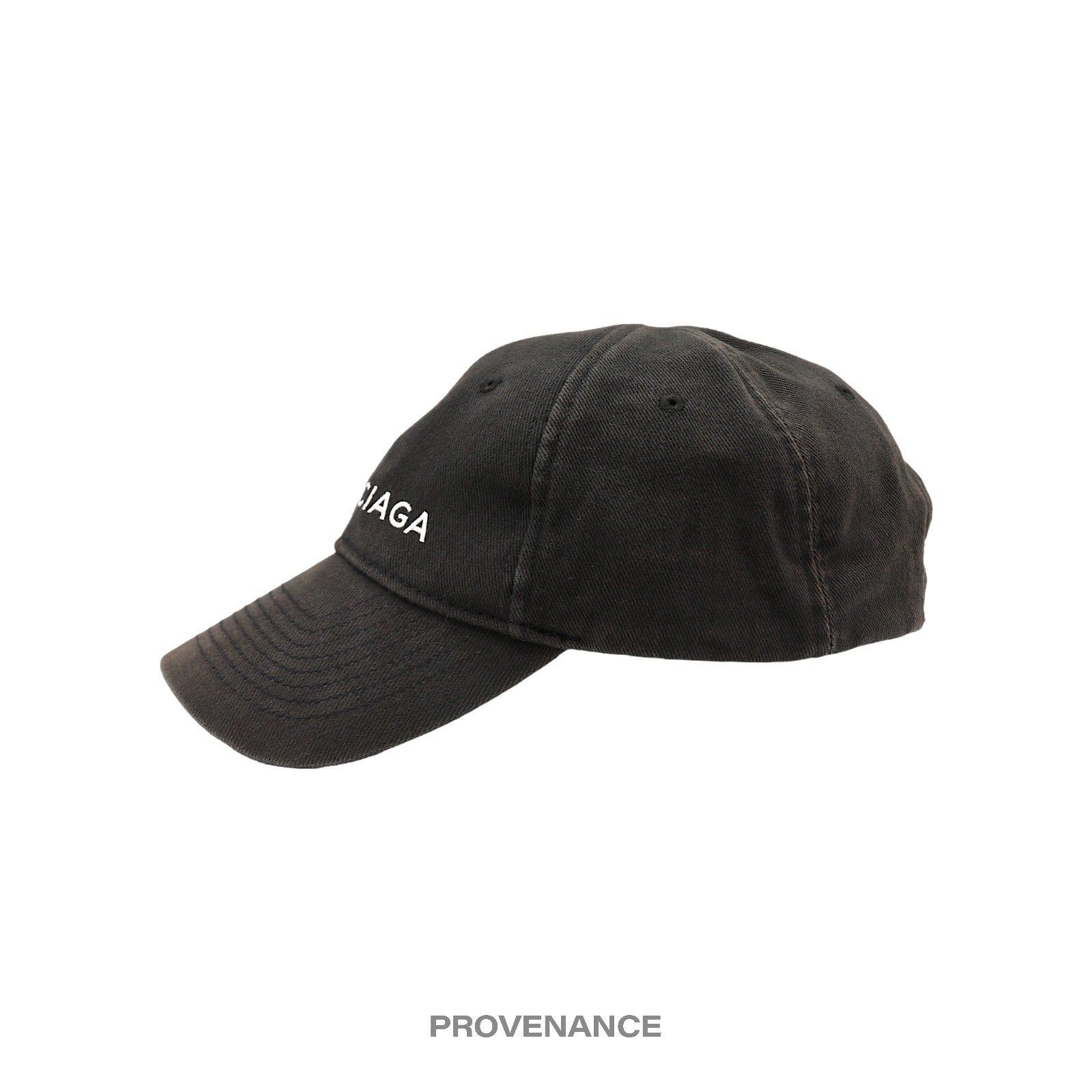 Balenciaga Embroidered Logo Cap - Washed Black - 4