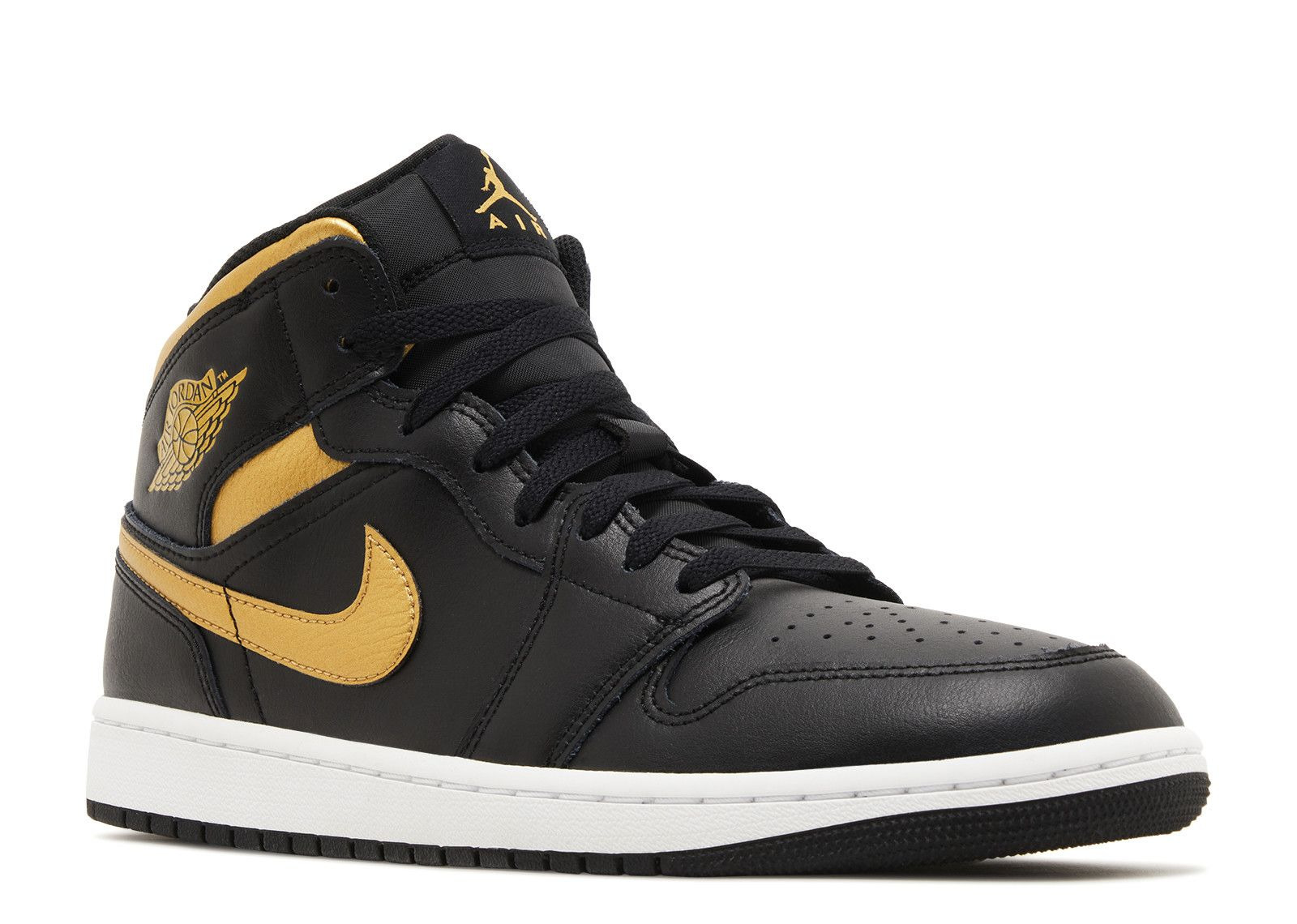 JORDAN 1 MID 'BLACK METALLIC GOLD' - 2