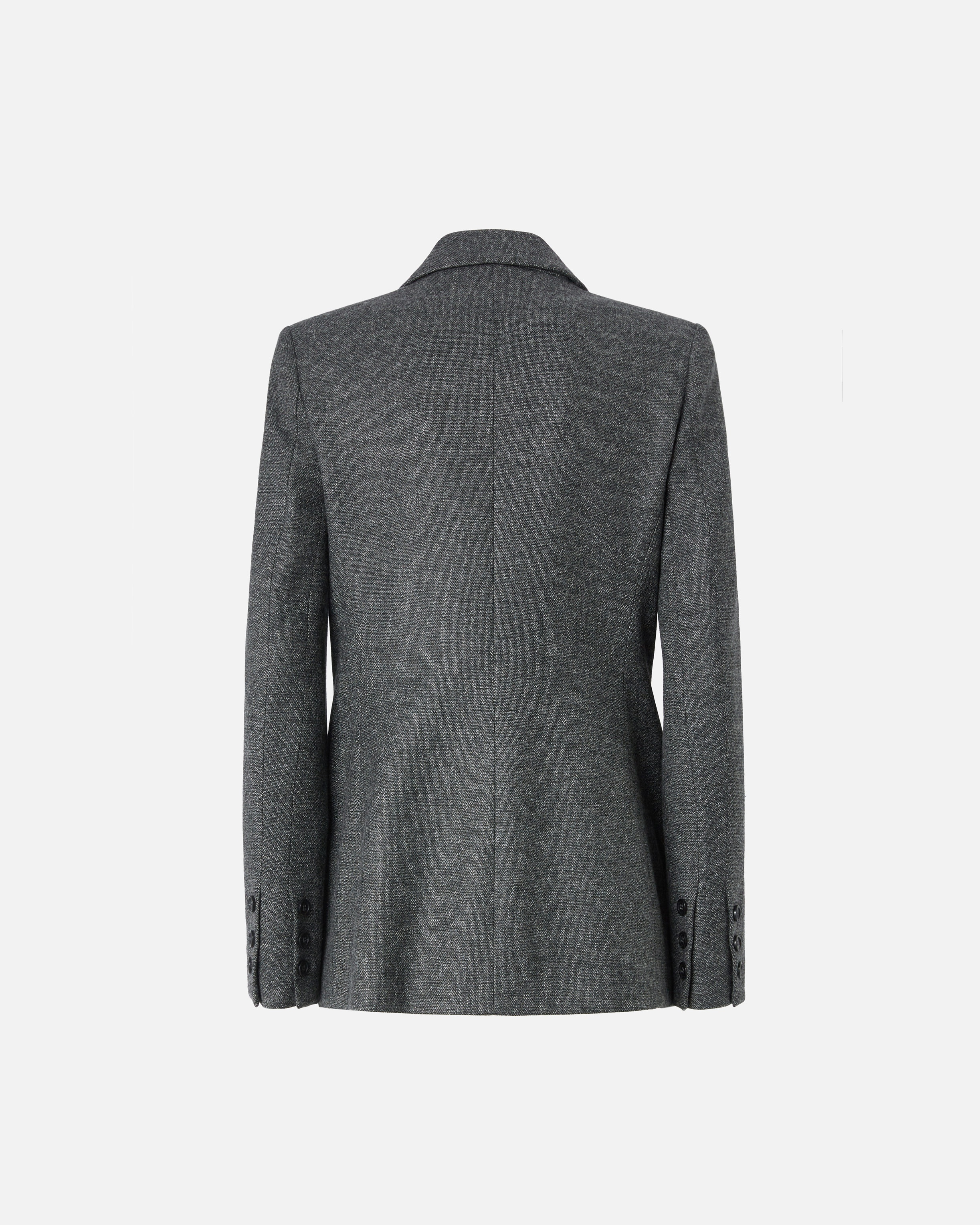 SALT AND PEPPER PATTERNED FLANNEL BLAZER - 6