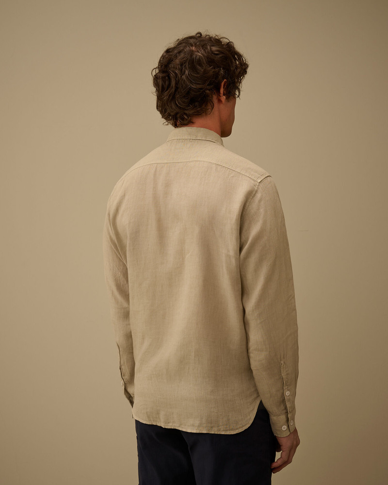 Linen Long Sleeve Button Shirt 4