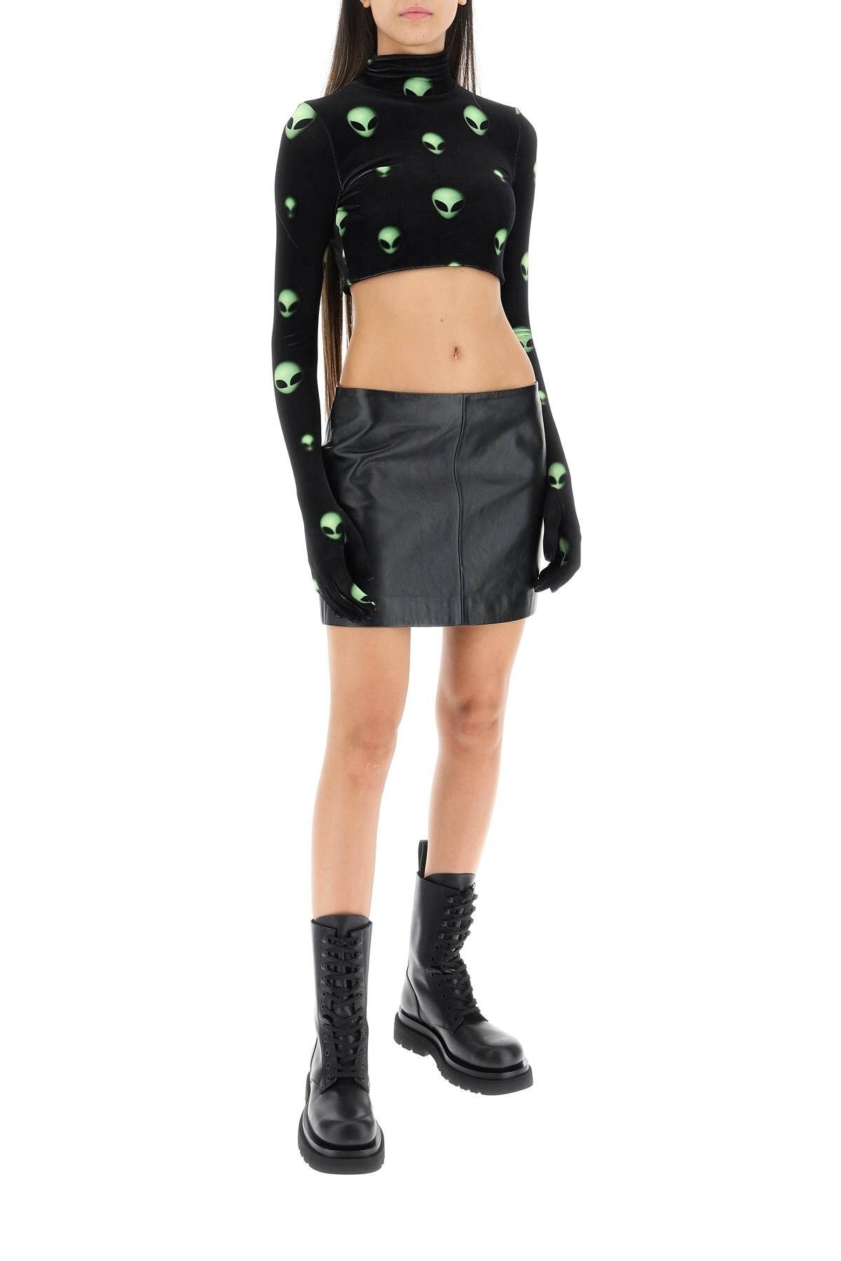 'ALIEN' CHENILLE CROPPED-TOP VETEMENTS - 2