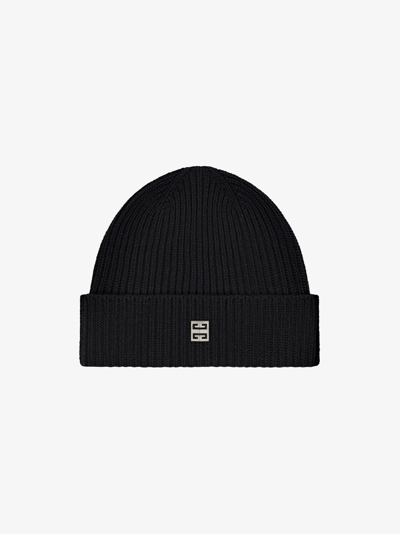 RIBBED BEANIE IN WOOL AND CASHMERE 1